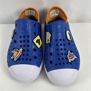 Sketchers Blue Slip-On Clog Sneakers with Fun Charms Toddler Size 9